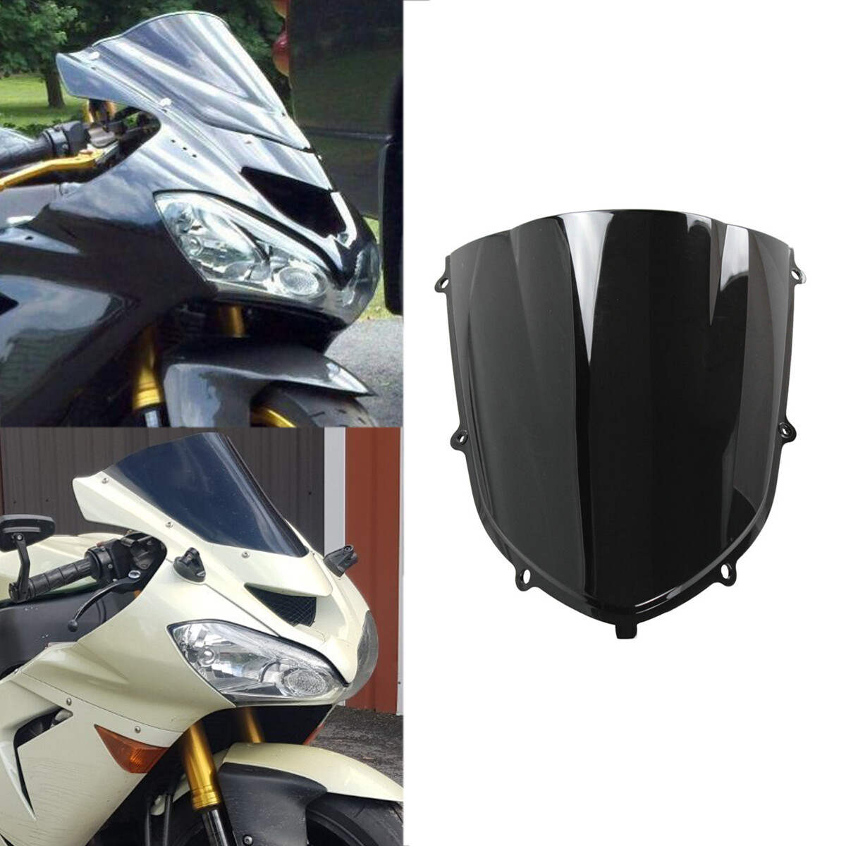ABS Windscreen Windshield Black For Kawasaki ZX10R 2004 2005
