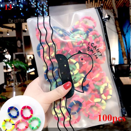 50Pcs Women Girls Hair Band Ties Rope Ring Elastic Rubber Band Ponytail Headwear - Picture 37 of 51