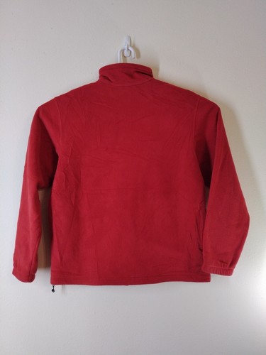 Columbia Giacca Uomo L Rosso/Grigio Zip Up Pile Manica Lunga Collo Alto Gorpcore - Foto 6 di 13