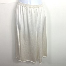 Olga Womens Half Slip sz ST White Ivory Elastic Waist Pull On Lingerie VINTAGE