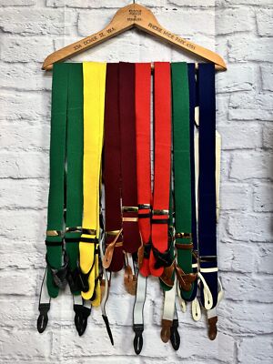 Vintage Traditional Albert Thurston Boxcloth Braces/Suspenders. Most Colours ...