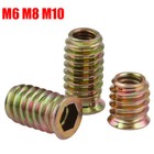 M6 M8 M10 Hex Socket Drive Head Nuts In/Out Threaded for Wood Furniture Insert
