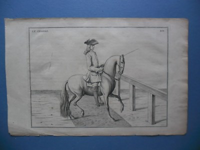 Le Baron D'Eisenberg, Engraved by Bernard Picart  L'Art de Monter a Cheval XIX