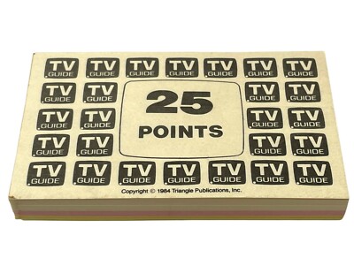 TV Guide's TV Board Game Replacement Parts Pieces Complete Pad of Game Points