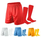 Mens Football Shorts and Socks Running Gym Sport Breathable Fitness PE XS - 2XL