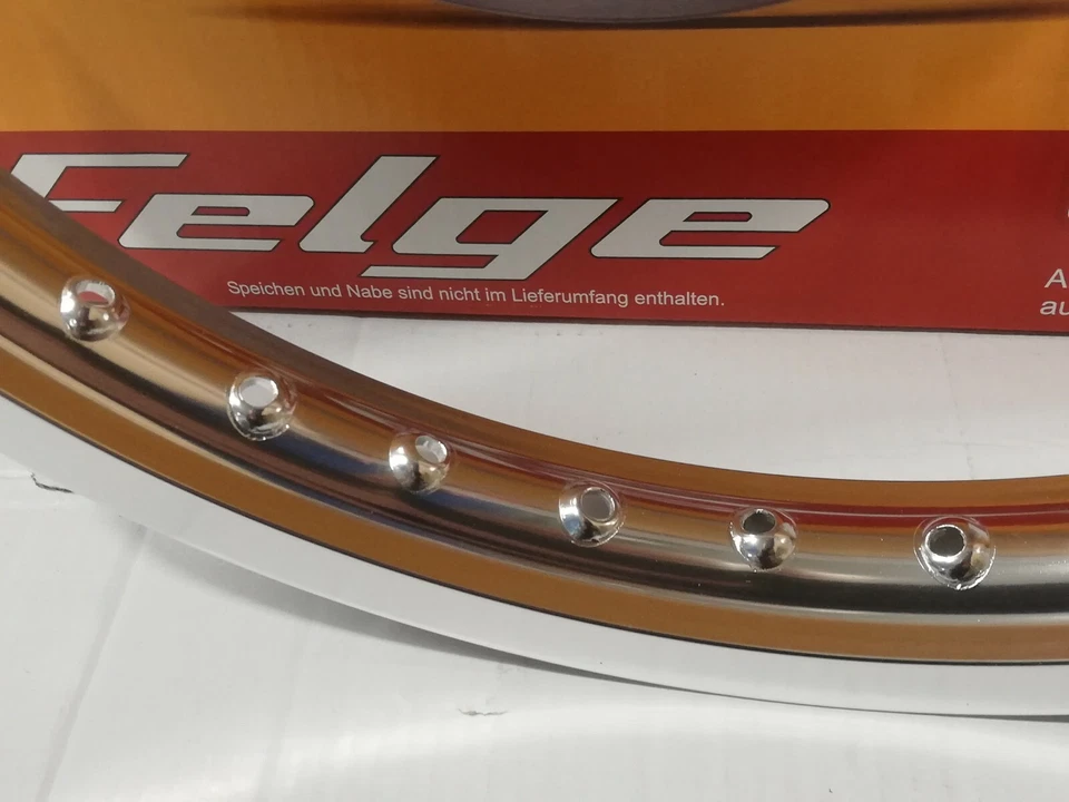 Llanta pulida 2,15 x 19 llanta de aluminio Simson AWO 425 Touren Sport BMW R35 EMW 36 agujeros Foto 2 de 2