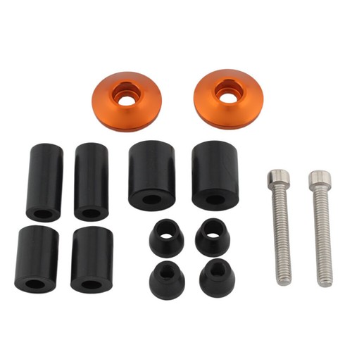 2pcs Orange Dirt Bike 7/8'' 22MM Handle Bar End Handlebar Grips Cap Plugs Slider - Picture 2 of 13