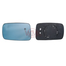 BMW 7 SERIES 2001->2009 DOOR MIRROR GLASS BLUE ASPHERIC,HEATED & BASE,LEFT SIDE