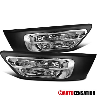 Fits 2002-2004 Honda CR-V CRV Clear Fog Lights Bumper Driving Lamps+Switch+Bulbs