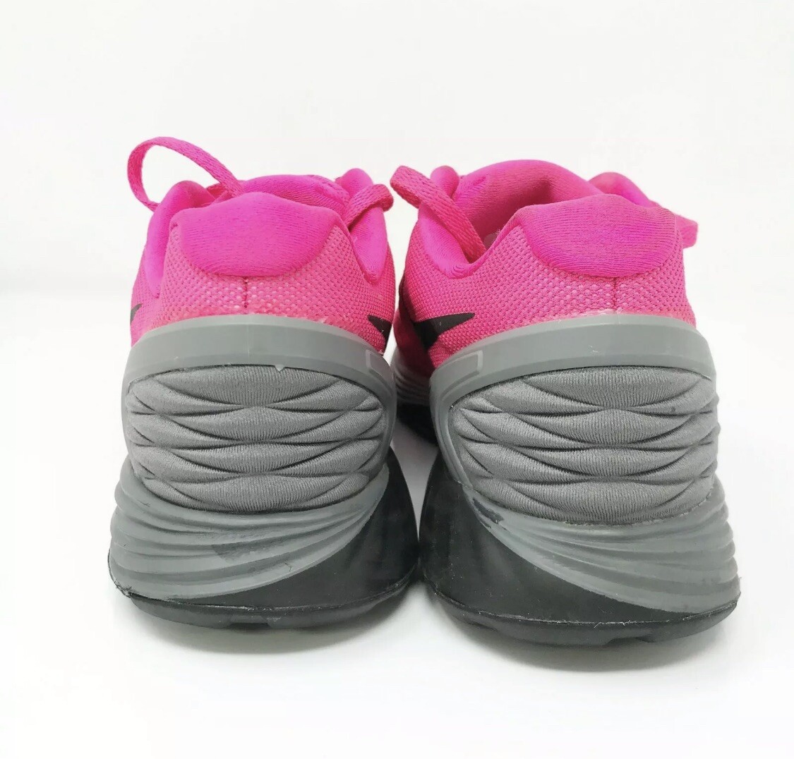 Nike Womens Lunarglide 6 654434-600 Hyper Pink Gray Running Shoes