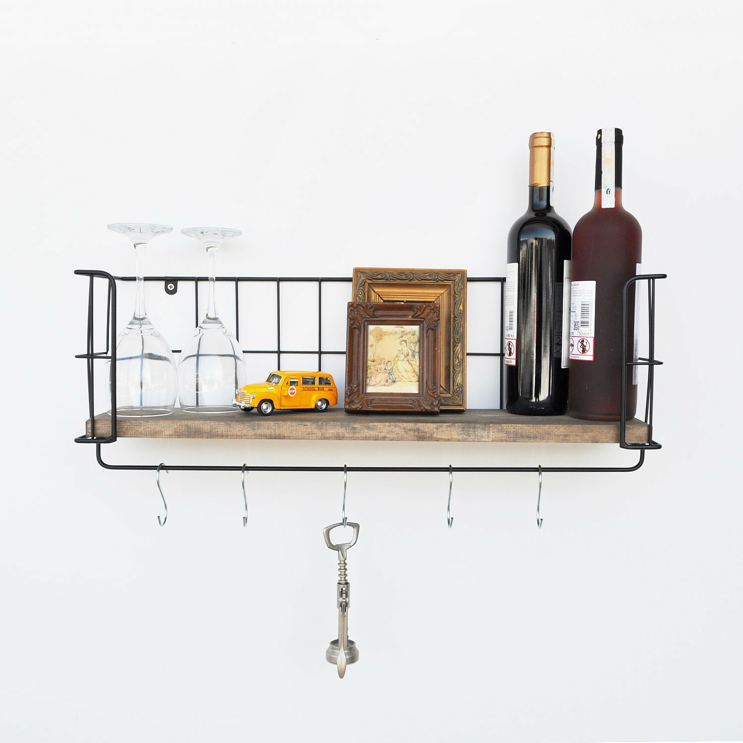 Étagère Murale Schweberegal Avec Aufhänge-haken Pratique Vases, Montre Et Livres