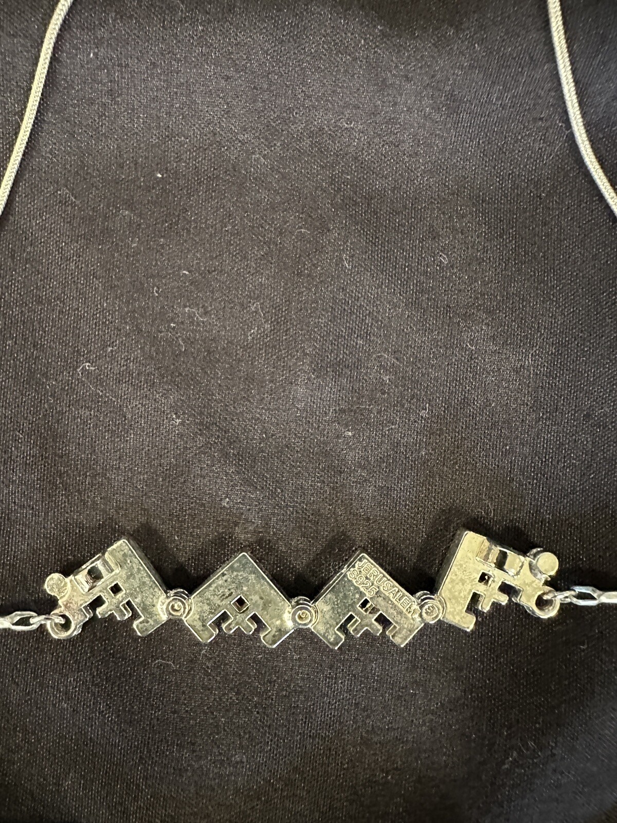 Signed Jerusalem 925 Silver Adjustable Necklace - image 15