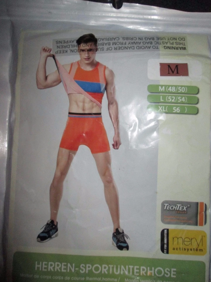 Panegy Men's Orange Compression Shorts Base Layer Sportswear Boxer Briefs Size M - Image 2 of 4