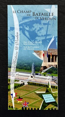 2000s Le Champ De Bataille De Verdun French France Vintage Travel Brochure Map
