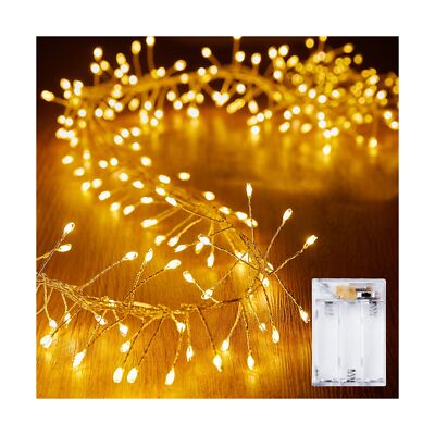 10Feet Battery Operated Fairy Lights, 120LEDs Firecracker String Lights Water...