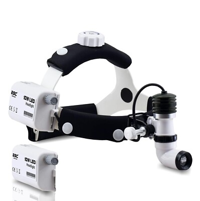 ENT Surgical Wireless Dental Headlight LED Light Headlamp  10W w/Dual Battery