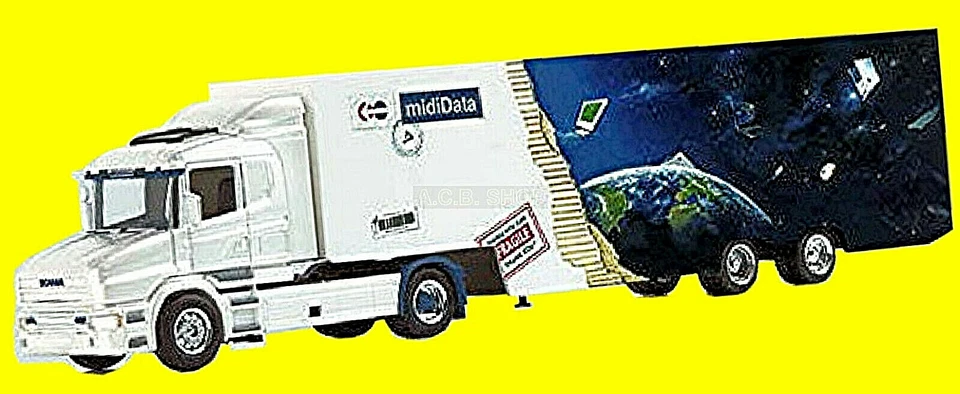 Scania Hauber 96 Trattore Case Girr Logistica Bianco Metallo 1:87 Herpa PC - Immagine 3 di 3