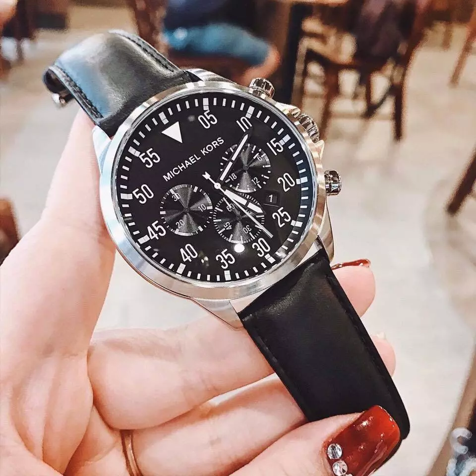 EUC Men039s MICHAEL KORS Gage Chronograph Stainless Steel Watch NEW BATTERY 427 eBay #39 EUC Men039s MICHAEL KORS Gage Chronograph Stainless Steel Watch NEW BATTERY 427 eBay