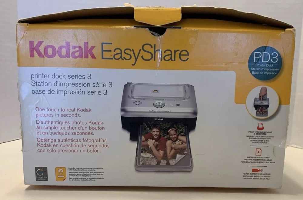 Kodak Easy Share Digital Photo Printer Dock Series 3 w/ Power Supply Bundle