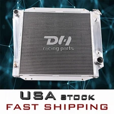 Aluminum 3 Rows Radiator For 1966-1977 Ford Bronco Custom Wagon 3.3L 5.0L 302 V8