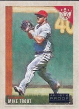 MIKE TROUT RARE $$ ARTIST'S PROOF BLUE Card Los Angeles Angels DIAMOND KINGS