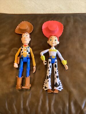 Toy Story Disney Pixar 8.5 Jessie and 9 Talking Woody Poseable