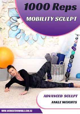 ADVANCED PILATES MAT WITH ANKLE WEIGHTS DVD - 1000 Rep CHALLENGE MOBILITY SCULPT