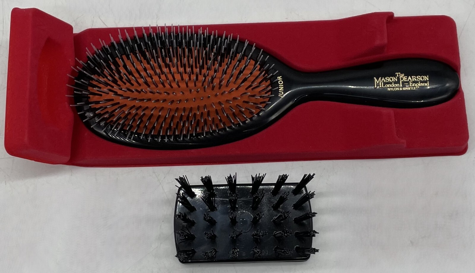 Mason Pearson Junior Bristle/Nylon Hair Brush Ruby Red BN2 Model