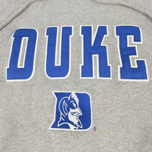 Felpa con cappuccio vintage Champs uomo Duke Blue Devils grande grigia pesante - Foto 4 di 10