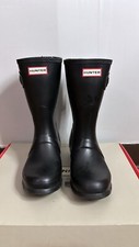Black rain boots