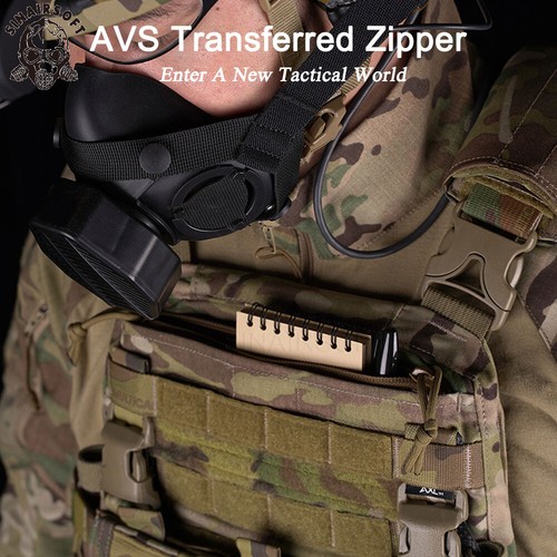 Tactical Double YKK Zipper Insert Pouch Pocket Zip Cover For JPC2.0 CPC AVS Vest - Picture 9 of 21