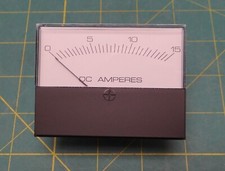 Modutec Panel Amp Meter 0 - 15 DC Amperes 2.20" x 2.27" P/N 2SDAA015 