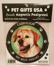 Pet Gifts USA Magnetic Pedigrees Dog Magnet - Golden Labrador My Best Friend