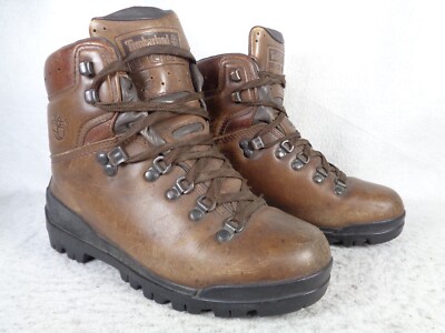 Timberland World Hiker Hiking Boots Womens US 8 M 68323 Brown Leather Vibram