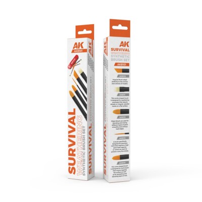 AK Interactive Survival Weathering Brushes Set AKB10 (5 Pinsel) Schneller Versand