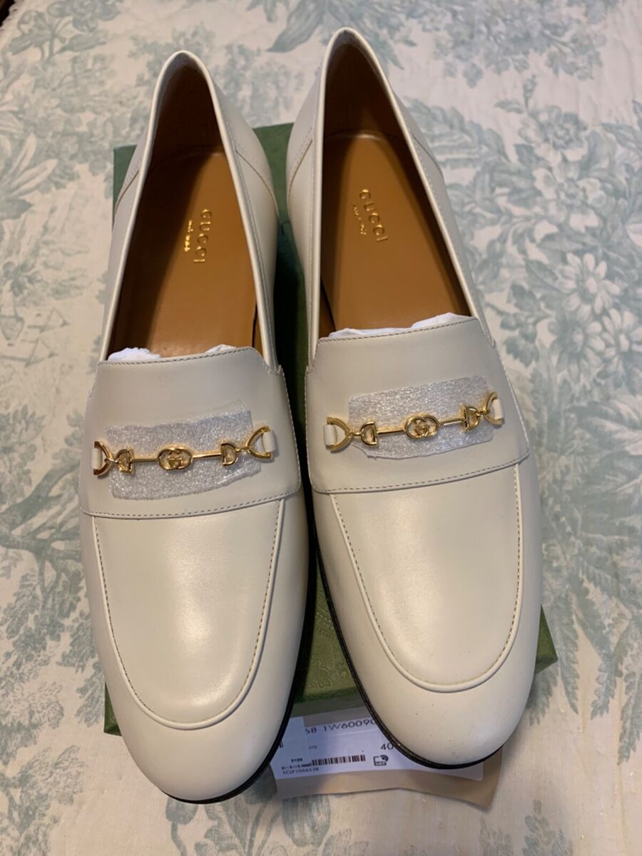 GUCCI WOMEN'S JAKARTA MOCCASIN LOAFERS MYSTIC WHITE SIZE GUCCI WOMEN'S JAKARTA MOCCASIN LOAFERS MYSTIC WHITE SIZE