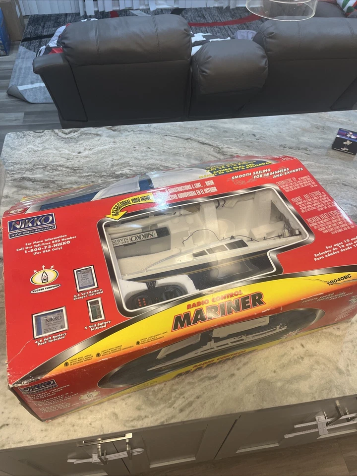 NEW! NIKKO MARINER RC YACHT BOAT NOS RDC-19040BC 1/24 RARE SAILBOAT 4.8V BIG USA - Image 3 of 4