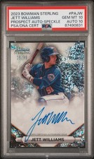 2023 Bowman Sterling Jett Williams Speckle Refractor Auto /99 PSA 10 Auto 10