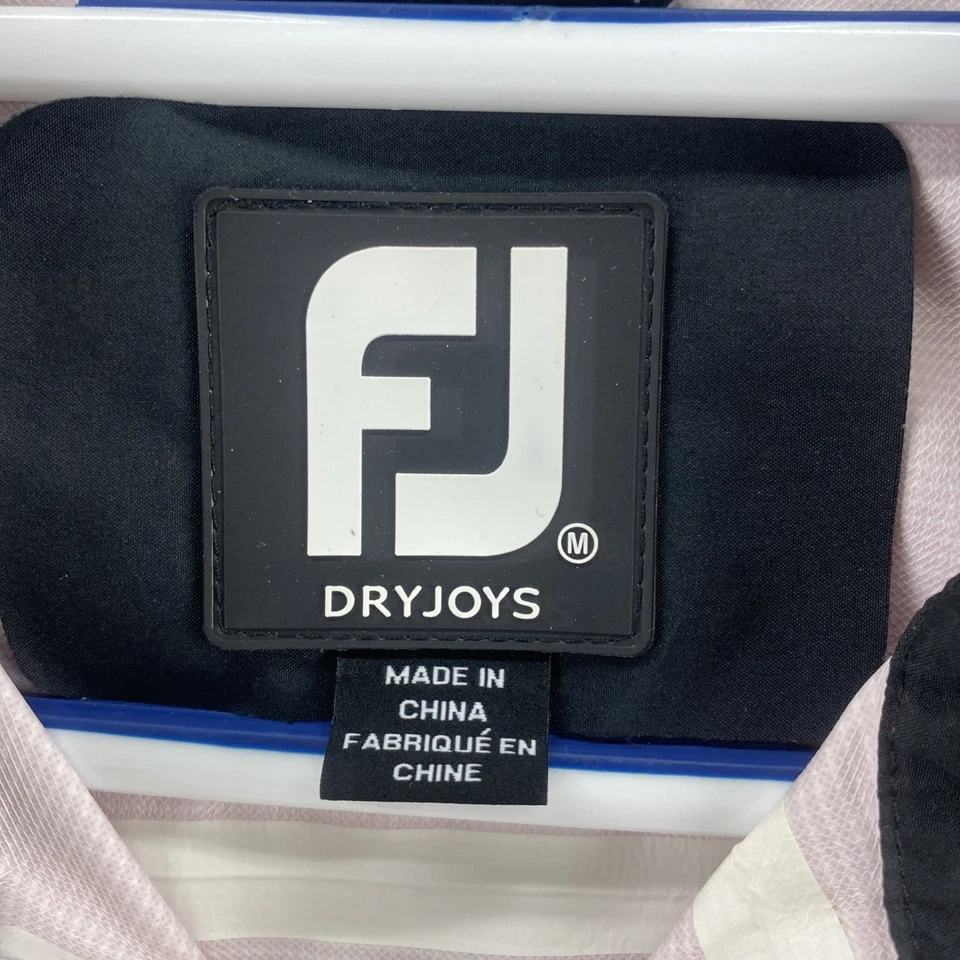 FootJoy XL Pulôver HydroLite DryJoys Vermelho Branco Meio Zíper Jaqueta de Chuva de Golfe Poli - Imagem 2 de 4