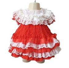 VTG ADORABLE FUN BABY GIRL RED PARTY DRESS