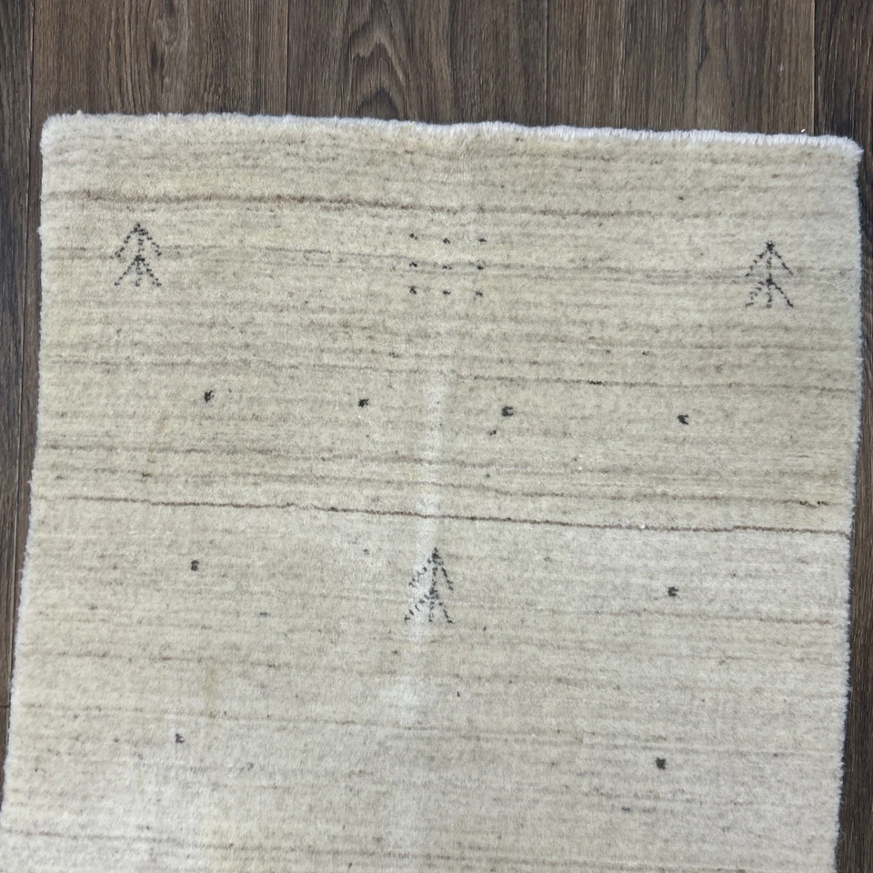 Beige Turkish Vintage Kilim, 2x3, Beige Antique Geometric Handmade Runner, - Image 4 of 4