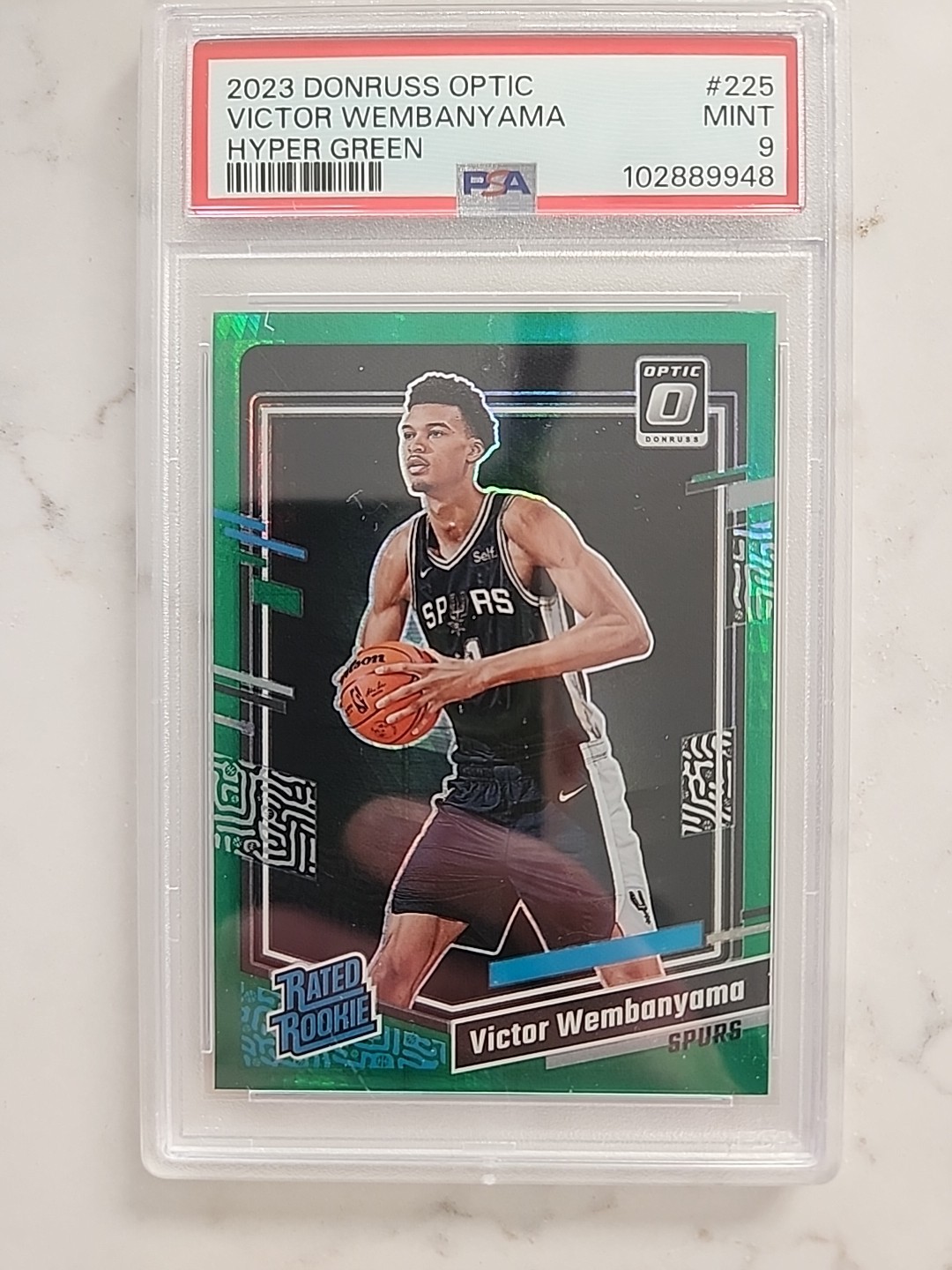 2023 Donruss Optic #225 Victor Wembanyama Hyper Green