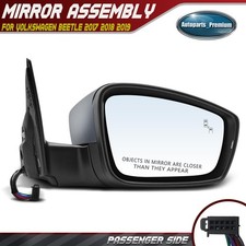 Espejo retrovisor eléctrico derecho con plegado manual y calefacción y señal cebada para VW Beetle