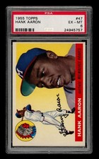 1955 Topps Set-Break # 47 Hank Aaron PSA 6 EX-MT