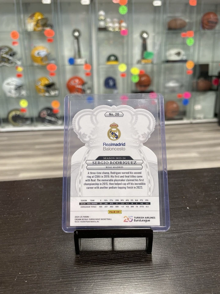 2024-25 Panini Crown Royal Euroleague Basketball Sergio Rodriguez Red Ice /49 PJ - Image 2 of 2