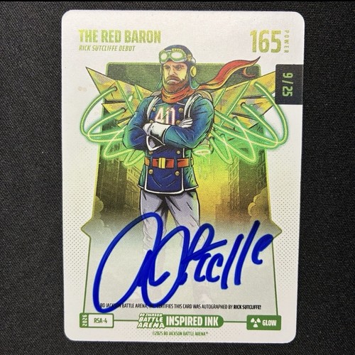 🔥2026 Bo Jackson Battle Arena THE RED BARON Clean Auto RSA-4 GLOW #/25