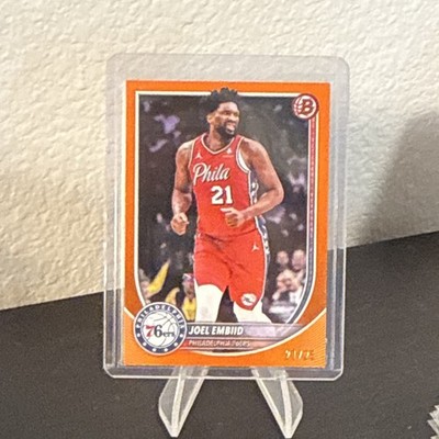 2025-26 Bowman Joel Embiid Orange #21/25 Jersey Match