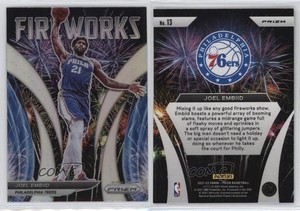 2021-22 Panini Prizm Fireworks Silver Prizm Joel Embiid #13