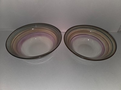 Pre Owned Lot 2 SANGO Arcadia Black  7 3/4'' Soup/Cereal Bowls 4605