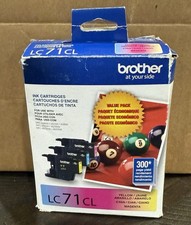 Genuine Brother LC71CL  Ink Cartridge Magenta Cyan Yellow EXP 04/2023
